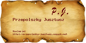 Przepolszky Jusztusz névjegykártya